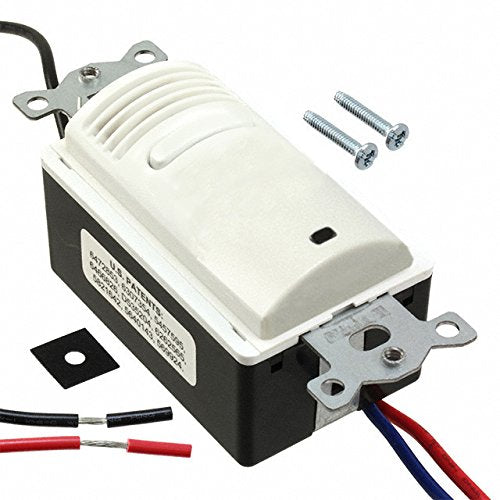 LHUSS1-G-IV LightHawk2 Ultrasonic Wall Switch Sensor, Ground Wiring, 1 Button, 1000' Sensing Distance, Ivory