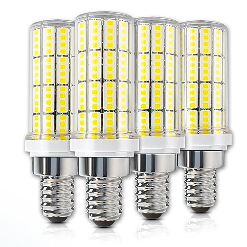 RIUVAO 4 Pack E12 Led Bulb 200w Equivalent Chandelier Light Bulbs Bright E12 LEDs Candelabra Bulb 5000k Daylight White 2500lm Led Light Bulb for Chandeliers, Ceiling Fan, Pendant, Wall sconces - color: Yellow
