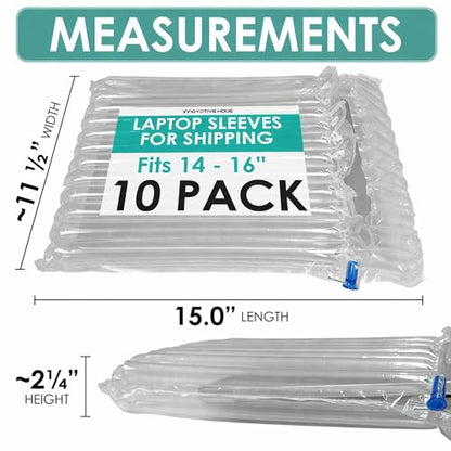 Innovative Haus Inflatable Laptop Protective Bags, 10 Pack, Fits 14-16 Inch - size: 10 Pack for 14" - 16" Laptop