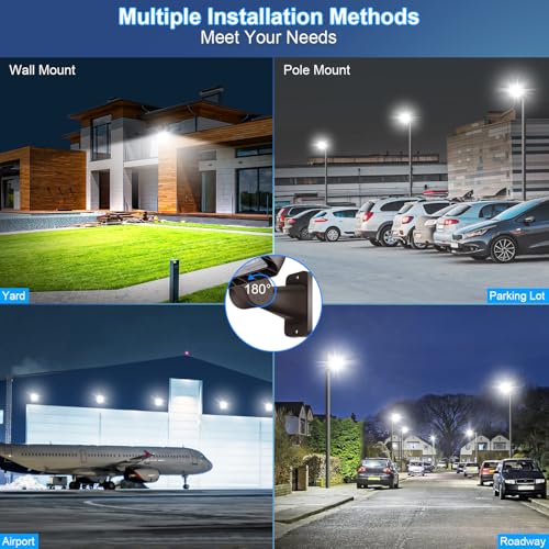 ledmo 480W LED Parking Lot Light,5000K 72000LM Super Bright Dusk to Dawn - size: 480W/Arm Mount/1PC