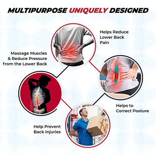 MAXAR Deluxe Industrial Back Brace for Lower Back Pain Women & Men - Back Support Belt for Immediate Relief from Sciatica, Herniated Disc, Scoliosis - Lumbar Support with Removable Suspenders/Straps - size: Large