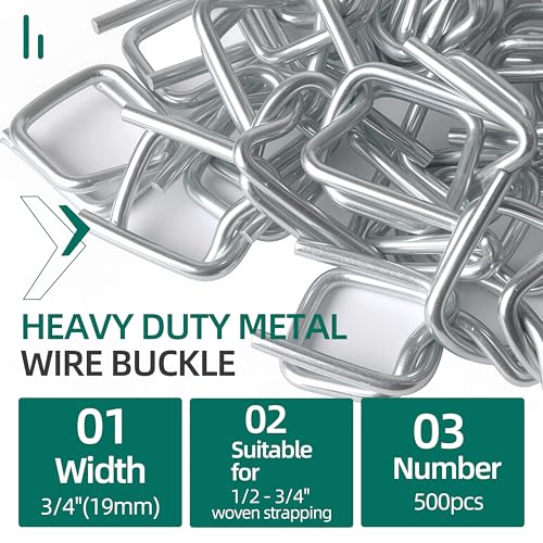 3/4" Metal Wire Buckle for Woven Cord Strapping