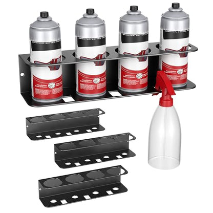 EVERHANGER Spray Can Holder, Wall Mount Spray Bottle Storage Rack - size: 16.5in x 4Pack