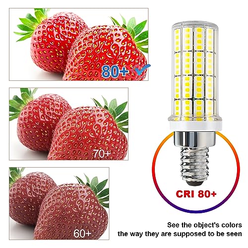 RIUVAO 4 Pack E12 Led Bulb 200w Equivalent Chandelier Light Bulbs Bright E12 LEDs Candelabra Bulb 5000k Daylight White 2500lm Led Light Bulb for Chandeliers, Ceiling Fan, Pendant, Wall sconces - color: Yellow