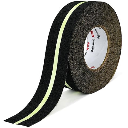 S&X Anti Slip Tape 2in x 60ft Grip Tape for Stairs, Ramps, Glow-in-the-Dark - color: Black/Glow-in-the-Dark, size: 2" X 60'