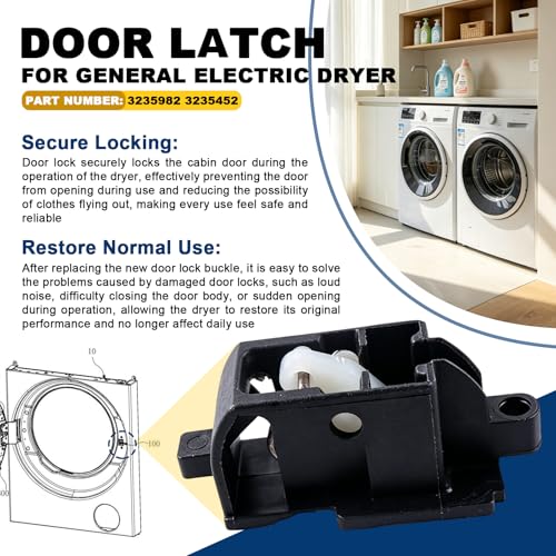 WE01X29738 Dryer Door Latch Catch Replacement Fit for GE Hotpoint Dryers