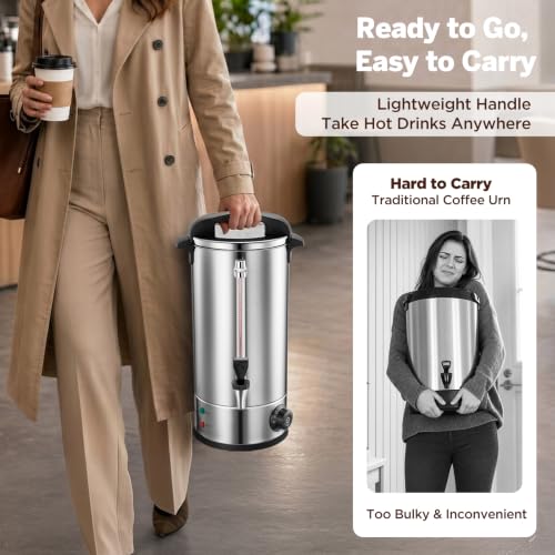 50 Cup 8L Stainless Steel Commercial Coffee Urn and Hot Water urn