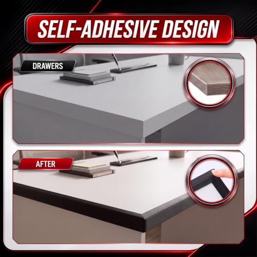3/4 Inch Rubber Edge Trim 20ft Self-Adhesive U Channel Edge Strip - size: 20ft，3/4 Inch