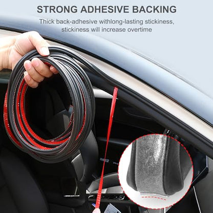 Rubber Seal Strip for Truck Car Weather Stripping Universal Self Adhesive Large Auto Door Soundproofing Weatherstrip for Pickup Truck SUV RV Boat 85.3Ft - size: 85.3Ft