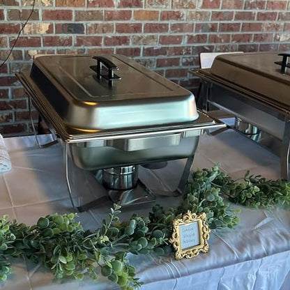 Chafing Dish Buffet Set[4 Pack] 8QT Stainless Steel Buffet Chafers,Catering Food Warmers Set with 6 Trays - size: Model 4