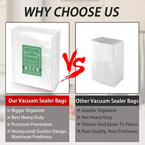 11" x 16" Vacuum Sealer Bags Heavy Duty Pre-Cut Design Commercial Grade Food Sealable Bag for Heat Seal Food Storage,Smell Proof Bags Boilsafe to 280°F Freezable, Resizable (100Pcs) - size: 11 x 16 Inch 100 Pcs