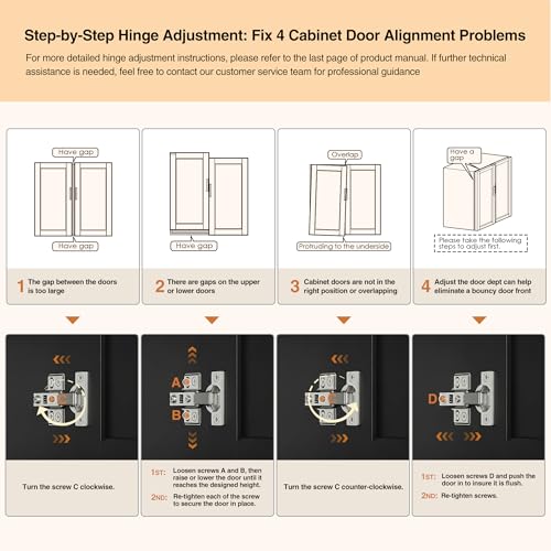 HOSTACK 71" W Kitchen Buffet Cabinet with Storage, Large Coffee Bar Cabinet - color: Black