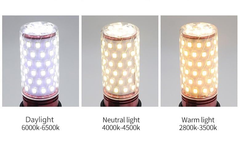 8W LED Corn Light Bulb - Equivalent 60W Incandescent, 800LM, E26 Base Daylight 6500K Non-Dimmable, 9-Pack - color: Daylight 9 Pack