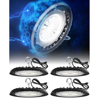 Barrina High Bay LED Shop Lights, 150W, 21000LM, IP65 Waterproof, 5000K - size: 4 Packs
