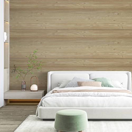 Art3d Fine Bar Design Slim Slat Wall Panel, 104 x 12 Inch, 4-Pack, Teak - color: Fine Bar Teak
