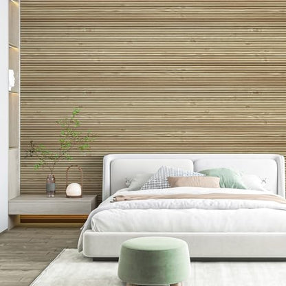Art3d Fine Bar Design Slim Slat Wall Panel, 104 x 12 Inch, 4-Pack, Teak - color: Fine Bar Teak