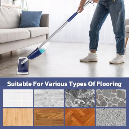 AmaVins 3 Pack Microfiber Cleaning Pads, Reusable Microfiber Mop Pads for 18 Inch Mop, Hardwood Floor Replacement Cleaning Mop Pads, Machine Washes - color: 3 Pack White-grey Bristles