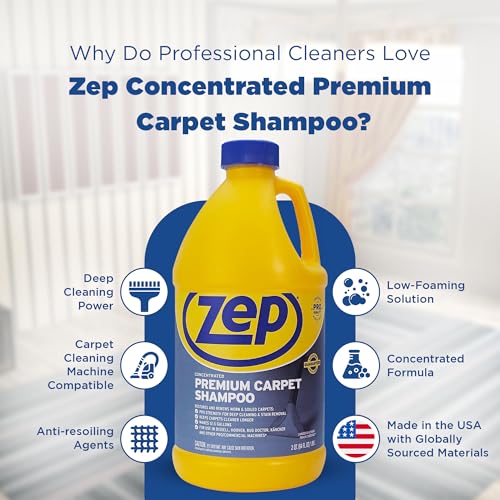 Zep Shampoo Carpet PREM ZUPXC646, 64 Fl Oz (Pack of 6) - size: 64 Fl Oz (Pack of 6)
