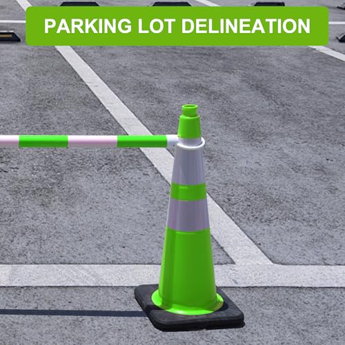 OrangeStar 8 Pack 28" Traffic Safety Cones, Green Cones Construction Cones - color: Green, size: 28in