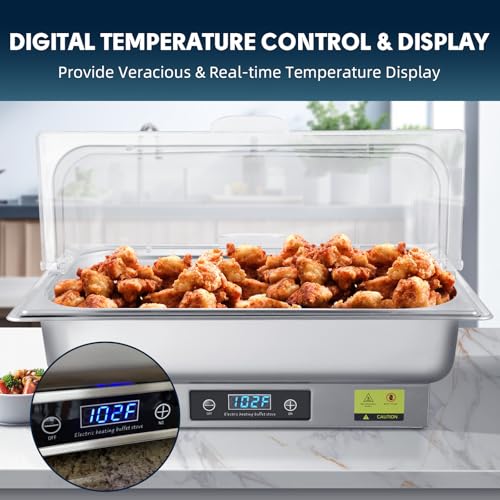 9QT Electric Chafing Dish Buffet Server with Temperature Control - size: 604-Full Pan