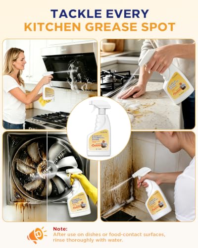 Heavy Duty Kitchen Degreaser Spray with Foam Sprayer, 16.9 Fl Oz - size: 16.9 Fl Oz (Pack of 1)