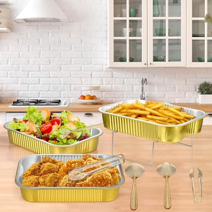 Maxcheck 4 Sets Disposable Chafing Dishes Buffet Set, Large - size: Large