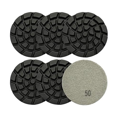 Diamond Concrete Polishing Pads - BRSCHNITT 6pcs 4 inch Grit#50 Resin Bond Renew Pads Beton Floor Renew Reparing Disk