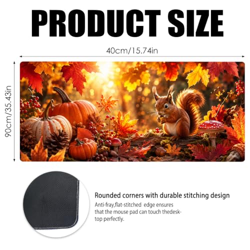 Nuxovilar Large Gaming Mouse Pad Desk Mat, 15.7x35.4 Inches Polyester - color: Nu-lf-71322