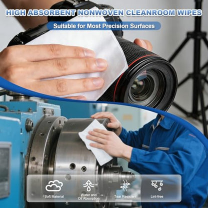 Cleanroom Wipes 12"x12" (150 Pcs,Grade A, 68GSM) - size: 12" x 12"(Pack of 150)