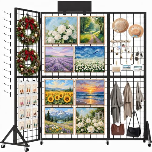 Grid wall Panels Display Stand Foldable for Craft Show Art Vendor