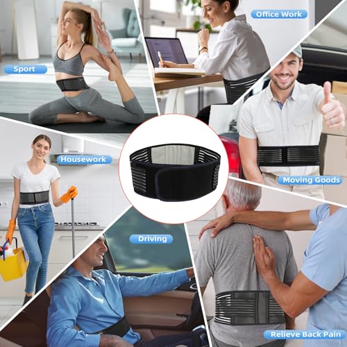 Back Brace for Lower Back Pain Relief, Lumbar Support Belt for Men&Women - color: Black 1