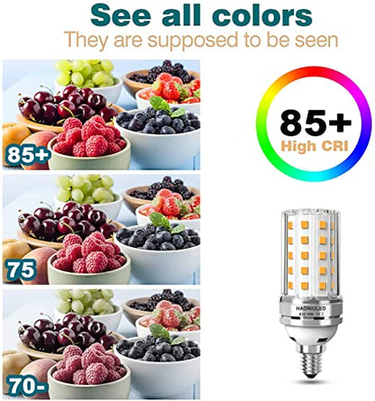 E12 LED Bulbs 10W LED Corn Light Bulb 100W Equivalent 1000 Lumen 3000K Warm White Non-dimmable LED Candelabra Bulbs Pack of 5 - color: E12 3000k Warm White