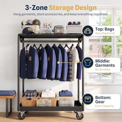 HOKEEPER Clothes Rack Load 1000LBS Commercial Clothing Rack Heavy Duty - size: 20"D*47.2"W*70.5"H