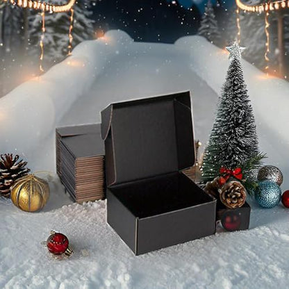 8x6x4 Black Shipping Boxes for Small Business, Packing, 25 Pack - color: Black, size: 8x6x4 Inch