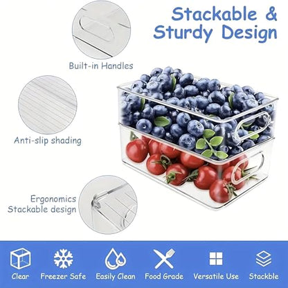 7 Pack Refrigerator Organizer Bins - size: 7 Pack