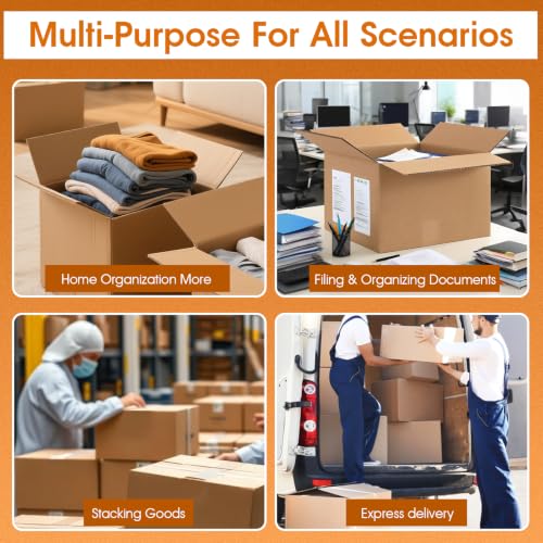 Double Wall Corrugated Moving Boxes, 12 Pack, 20×15×20" - size: 20" x 15" x 20"-No Handle