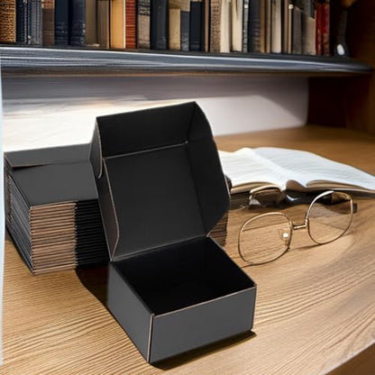 7x5x3 Black Shipping Boxes for Small Business, Packing, 25 Pack - color: Black, size: 7x5x3 inch