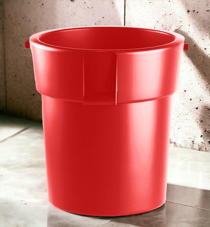10 Gallon Red Janitorial Round Ingredient Bin & Commercial Trash Can - Convenient Dual-Functionality for Clean Spaces Waste Basket Bin Durable Waste Container Heavy-Duty Janitorial Can - color: Red