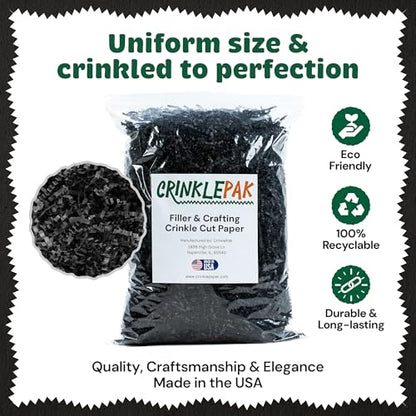 10LB Black Crinkle Paper Filler USA Made - color: Black, size: 10 LB