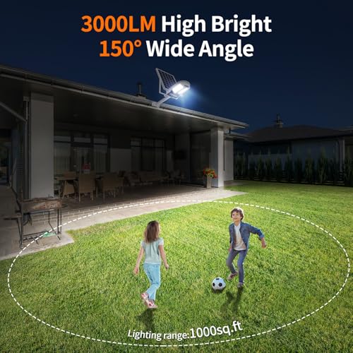 intelamp Solar Street Lights Outdoor Waterproof 3000LM 12500mAh Dual Sensor - size: White 1 pack