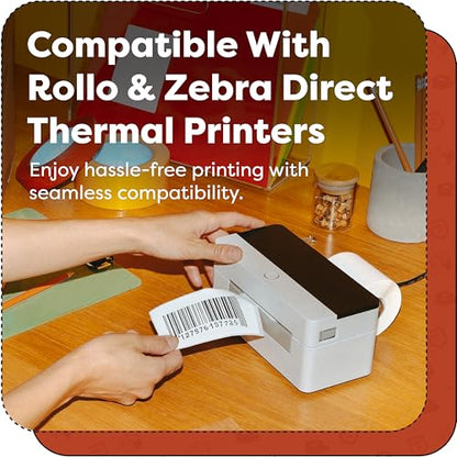 2" X 6" Direct Thermal Labels (3000 Count, 12 Rolls) Long - size: 2" X 6"