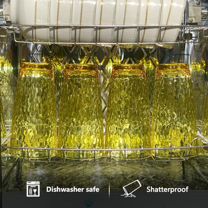 26-Ounce Plastic Tumblers (Set of 6), Reusable Plastic Mugs, BPA-Free Acrylic to Drink Mugs, Shatter Resistant, Textured Interior, Dishwasher Safe (Yellow, 26 Ounce) - color: Yellow, size: 26 Ounce