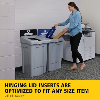 Rubbermaid Commercial Products Slim Jim Recycling Station, Mixed, 33 Gal - size: 33G