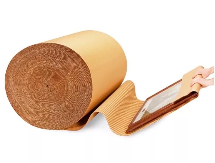 Corrugated Wrap, 36" Wide x 250 Ft Long, Protective Packaging Material, Heavy Duty Cardboard Wrap, Shipping, Packing, and Moving Supply