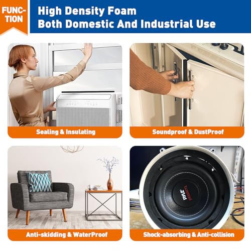 MAGZO 1/2in Wide X 1/8in Thick Weather Stripping Door Seal 99FT - size: 1/2in * 1/8in * 99FT