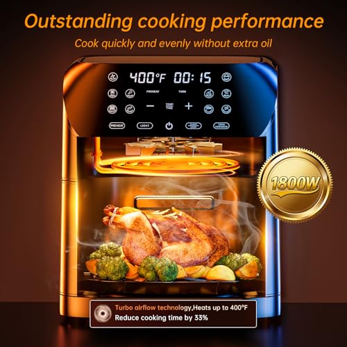 Panana Air Fryer 8.5QT For Quick Easy Meals, 10 in 1, High Power 1700W