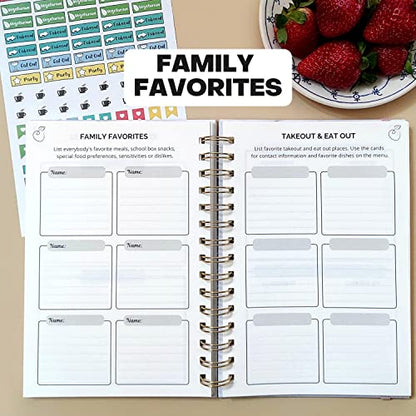 Life & Apples Weekly Meal Planner Notebook with Grocery List, Cooking - color: Cooking