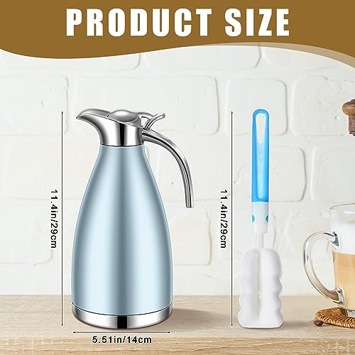 Uiifan 2 Pcs 68oz Thermal Coffee Carafe, Khaki Blue - color: Khaki Blue