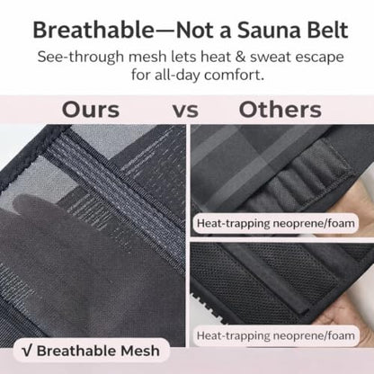 Ultra Breathable & Thin Back Brace for Lower Back Pain, Wear Under Clothes - size: XS(Waist: 26"-33")