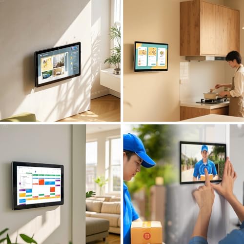 15.6 to 27 inch Touchscreen Digital Calendar & Wall Planners, Smart Whiteboard Calendar for Chore Chart & Work Schedule, Built in Speakers and Camera, Include Wall Mount & Desk Stand (18.5-inch) - size: 18.5-inch